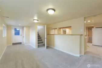 Downstairs living space
