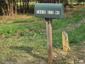 Turn at the  mail box and drive to the end of the road. Land on Right