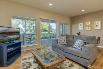 Slider leads to covered deck