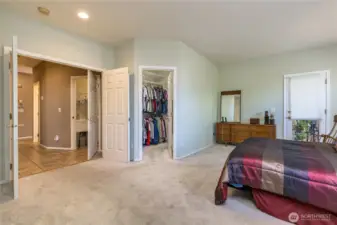 Double-door entry and walk-in closet