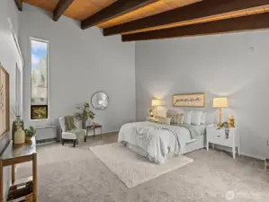 Rounding out the main floor is the oversized primary bedroom where you'll be able to wake up to the views of the backyard.