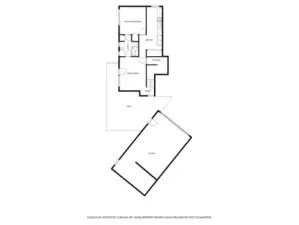 The detached 2 car garage has a large storage area at the back, or it could easily be turned into a shop area.