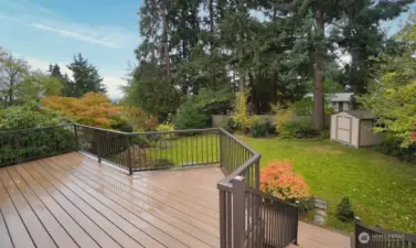 Main deck overlooking back yard