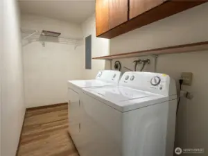 Washer and dryer both stay. Newer Electrical panel.