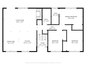Floor Plan of upstairs. Dimensions are not guaranteed.