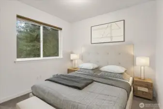 This bedroom has been virtually staged.