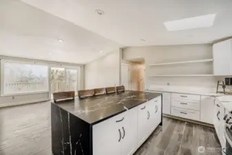 Stunning waterfall countertop