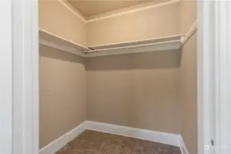 Here is view of your large walk in bedroom closet big enough for storage organizers if needed
