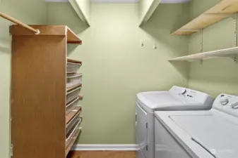 Laundry room with storage