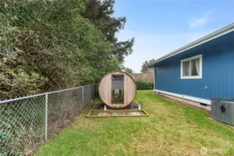 Large fenced yard
