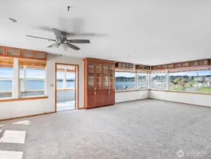 Large living room with views everywhere!