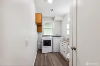 Laundry and 3/4 bath lower level