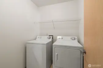 Large utility room with room for storage.