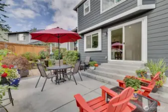 Custom stamped back patio