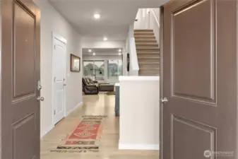 Entrance through double-doors