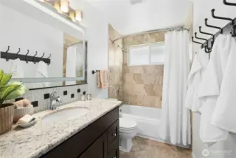 Renovated full bath.