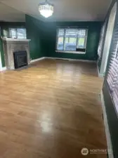 Living room, wood burning fire place