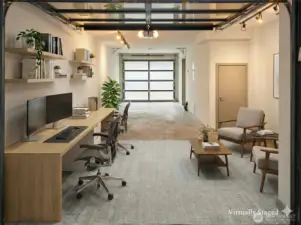 Lots of great options to use the bonus garage space... including an office for your home business.