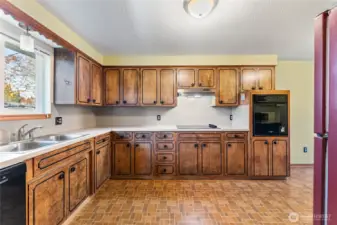 Kitchen with tons of cabinets
