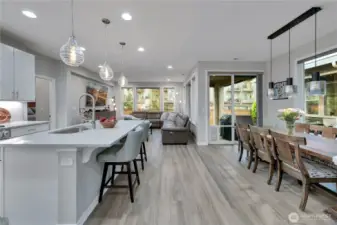 Remote controlled black out blinds and one-way tinted windows.