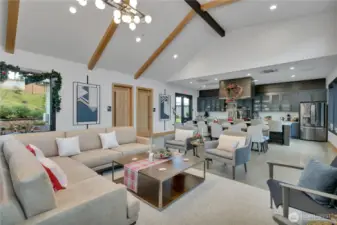 Friendly neighbors gathering here weekly.