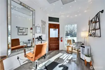 Salon, with full bathroom in the back of unit.