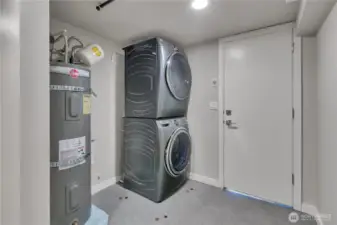 Utility room leads to the garage