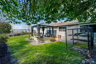 Private backyard with gazebo, perfect for relaxing or entertaining