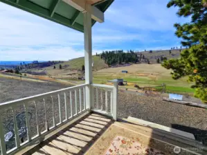 Covered porch looking to the east towards Ellensburg...