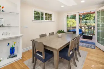 French door opens to amazing covered deck