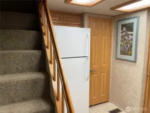 Up the stairs to the double loft!