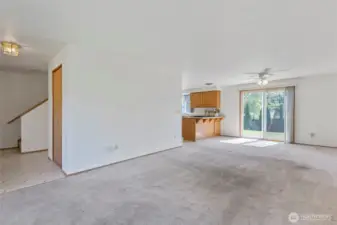 Sun filled great room.