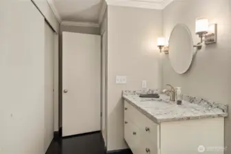 Remodeled Lower Level 3/4 Bathroom with Insulated Walls, Custom Lighting and Heated Floors
