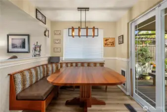 Breakfast Nook, Adjacent to Family Room with sliders to beautiful Trex Deck and Gorgeous Backyard