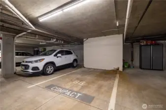 Parking stall B-5 is the third parking spot.