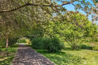 The path from your condo leads to downtown Bothell, Bothell landing park and connects to Burke-Gilman Trail .