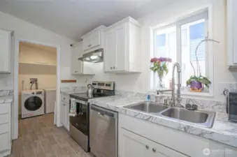 Spacious, Sunlit Kitchen.
