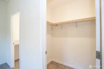 Primary Suite Walk-In Closet.