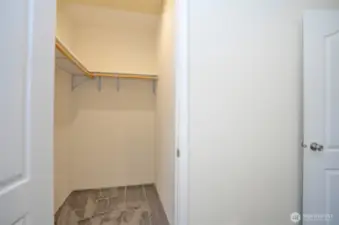 Closer view of the walk-in closet in Guest Suite #2.
