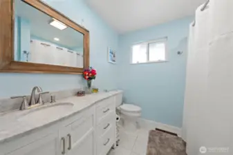 The main floor full bathroom.