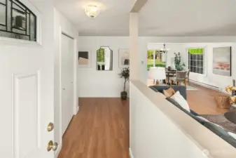 Front entry, completely re-painted interior