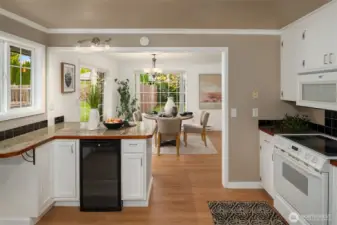 View into dining from the kitchen