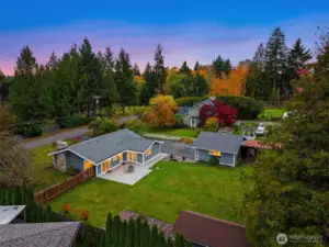 Multiple outbuildings, including XL detached 2 car garage with shop space