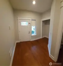 Entryway and closet