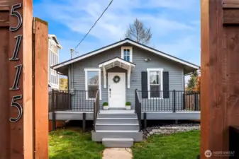 Front of home looking through gate
