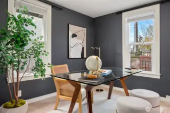 First bedroom/office off entry.