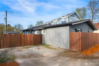 Parking Spots/driveway on the backside of the home.