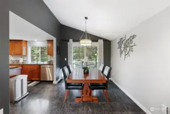 This dining room makes dining and entertaining fun and easy!