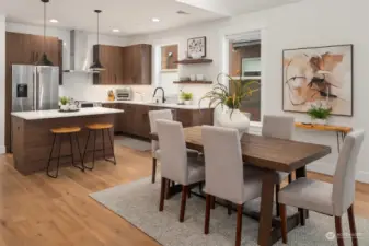 Kitchen with center island allows for plenty of seating.