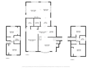 Main Level, Lower Level, Upper Level Layout